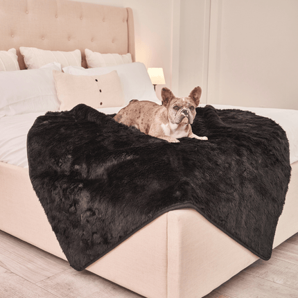 PupProtector™ Summer Short Fur Waterproof Throw Blanket - Midnight Black