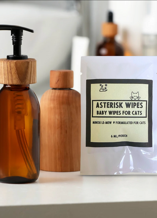 Asterisk Wipes | Botanical Cat Hygiene Wipes for Gentle Grooming by Minou Le-Mew