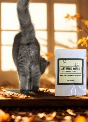 Asterisk Wipes | Botanical Cat Hygiene Wipes for Gentle Grooming by Minou Le-Mew