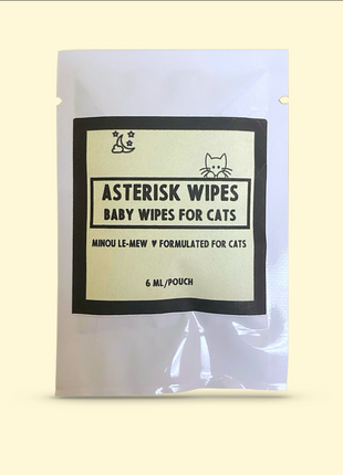 Asterisk Wipes | Botanical Cat Hygiene Wipes for Gentle Grooming by Minou Le-Mew