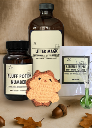 Asterisk Wipes | Botanical Cat Hygiene Wipes for Gentle Grooming by Minou Le-Mew