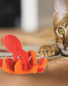 Handmade Catnip Toy | Julie the Kraken Chunkle Puff Infused with Miracle Nip Botanicals
