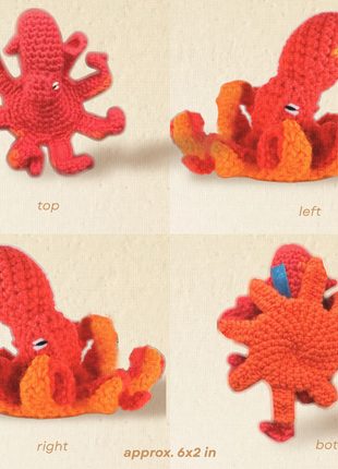 Handmade Catnip Toy | Julie the Kraken Chunkle Puff Infused with Miracle Nip Botanicals