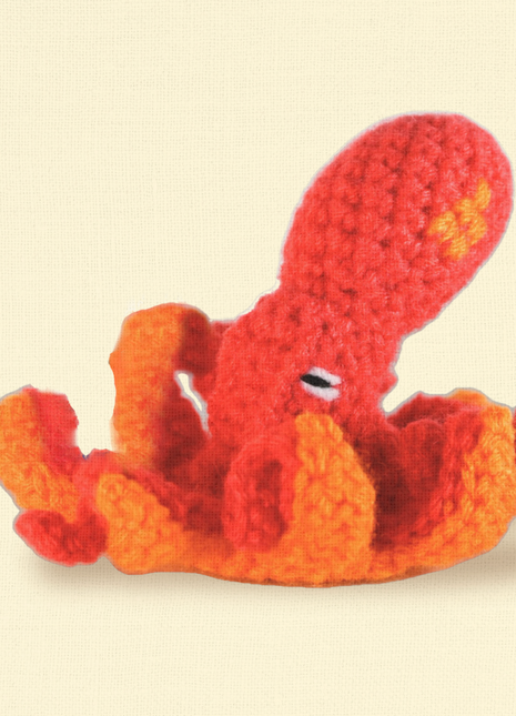 Handmade Catnip Toy | Julie the Kraken Chunkle Puff Infused with Miracle Nip Botanicals