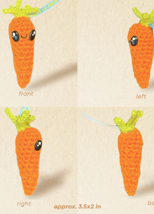 Handmade Catnip Toy | Lulu the Carrot Chunkle Puff Infused with Miracle Nip Botanicals
