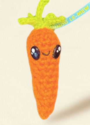 Handmade Catnip Toy | Lulu the Carrot Chunkle Puff Infused with Miracle Nip Botanicals