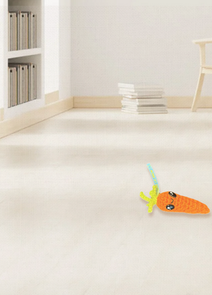 Handmade Catnip Toy | Lulu the Carrot Chunkle Puff Infused with Miracle Nip Botanicals