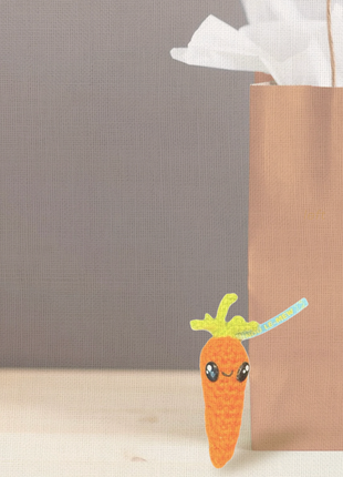 Handmade Catnip Toy | Lulu the Carrot Chunkle Puff Infused with Miracle Nip Botanicals