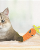 Handmade Catnip Toy | Lulu the Carrot Chunkle Puff Infused with Miracle Nip Botanicals