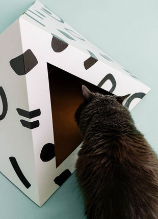 'Doodle' Cardboard Cat Pyramid