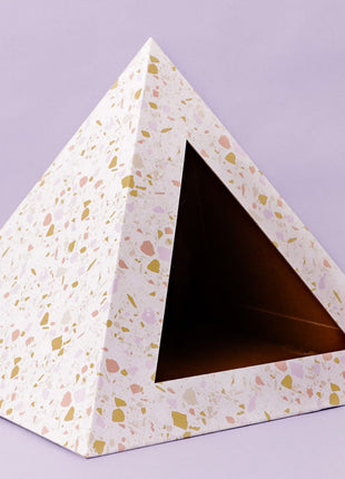 'Terrazzo' Cardboard Cat Pyramid