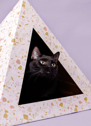 'Terrazzo' Cardboard Cat Pyramid