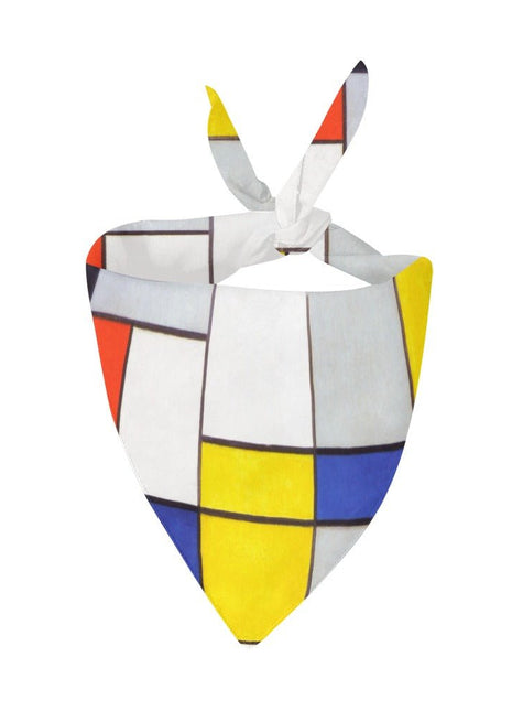 Mondrian Composition A Double-Sided Pet Bandana