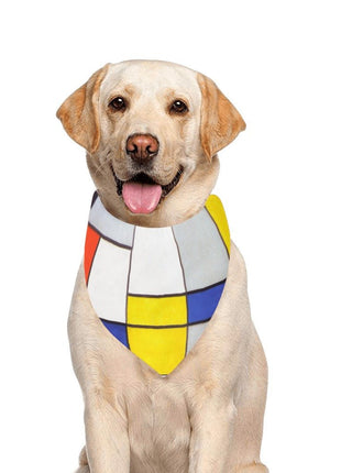 Mondrian Composition A Double-Sided Pet Bandana