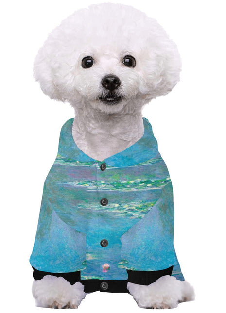 Monet Water Lilies Button Hoodie - Pup List
