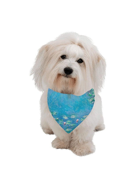 Monet Water Lilies Double-Sided Pet Bandana