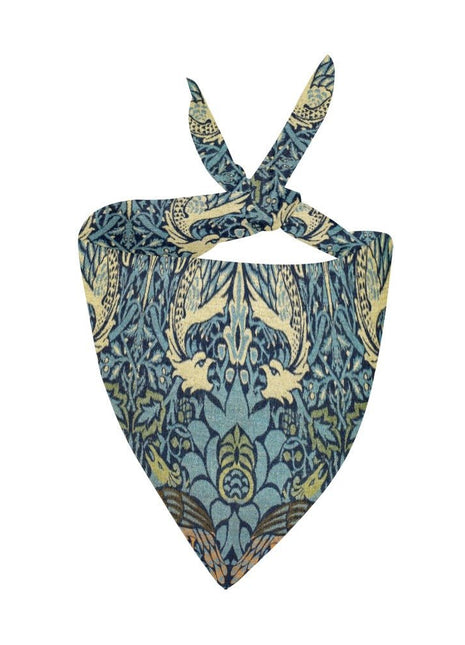Morris Peacock and Dragon Double-Sided Pet Bandana