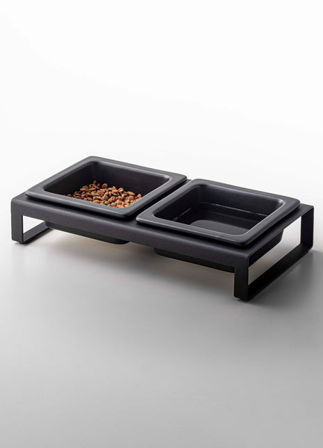 Pet Food Bowl - Steel + Ceramic