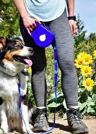 New 3 IN 1 Pet Leash With Built-in Water Bottle Bowl & Waste Bag Dispenser Modern Design