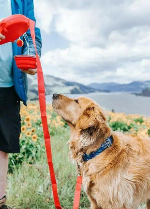 New 3 IN 1 Pet Leash With Built-in Water Bottle Bowl & Waste Bag Dispenser Modern Design