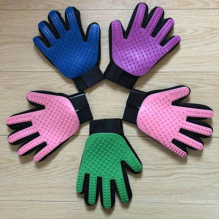 Shower & Grooming Glove -Gentle Brush for Pet Hair Removal