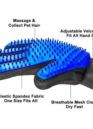 Shower & Grooming Glove -Gentle Brush for Pet Hair Removal