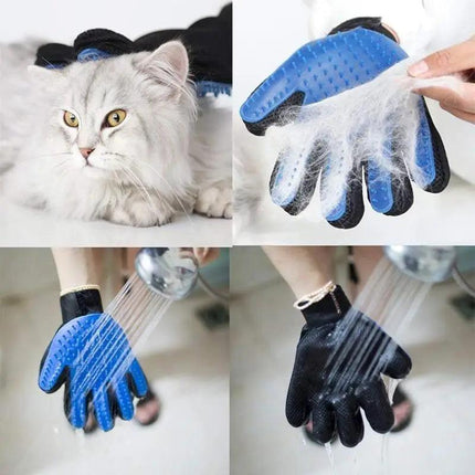 Shower & Grooming Glove -Gentle Brush for Pet Hair Removal