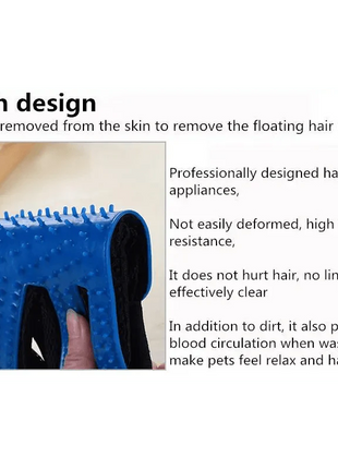 Shower & Grooming Glove -Gentle Brush for Pet Hair Removal