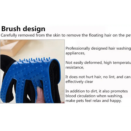 Shower & Grooming Glove -Gentle Brush for Pet Hair Removal