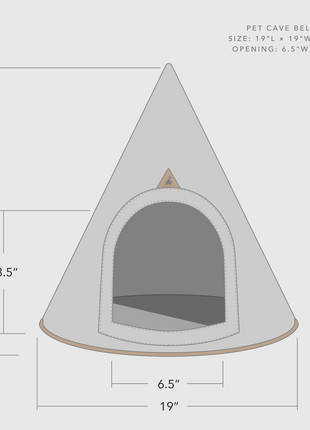 Nooee Pet Cave Bella (XS)- Gray