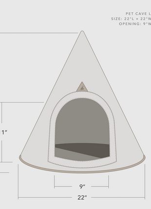 Nooee Pet Cave Lucy (M) – Cream/Brown