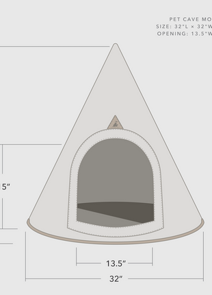 Nooee Pet Cave Molly (XL) – Cream/Brown