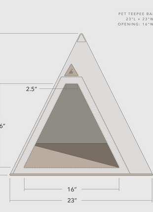 Nooee Pet Bailey Pet Teepee (M)