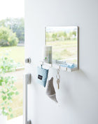 Magnetic Mirror with Storage Rack - Glass