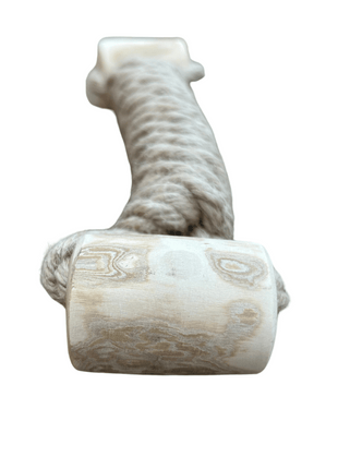 hemp rope + coffee wood toy