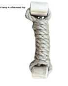 hemp rope + coffee wood toy