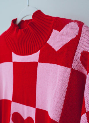 Oversized Human Knitted Love Sweater