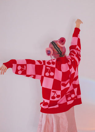 Oversized Human Knitted Love Sweater
