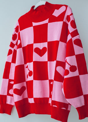 Oversized Human Knitted Love Sweater