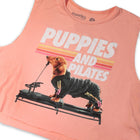 Puppies & Pilates Crop Top | Gift for Dog Moms & Yoga Lovers