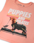 Puppies & Pilates Crop Top | Gift for Dog Moms & Yoga Lovers
