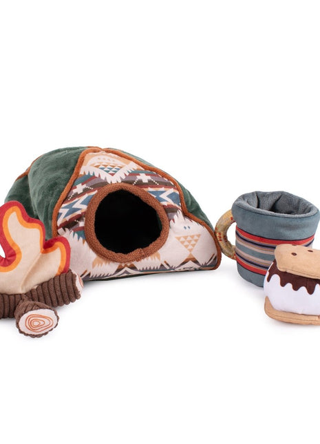 Pendleton Camp Discovery Tent Set Dog Plush Toy - Pup List