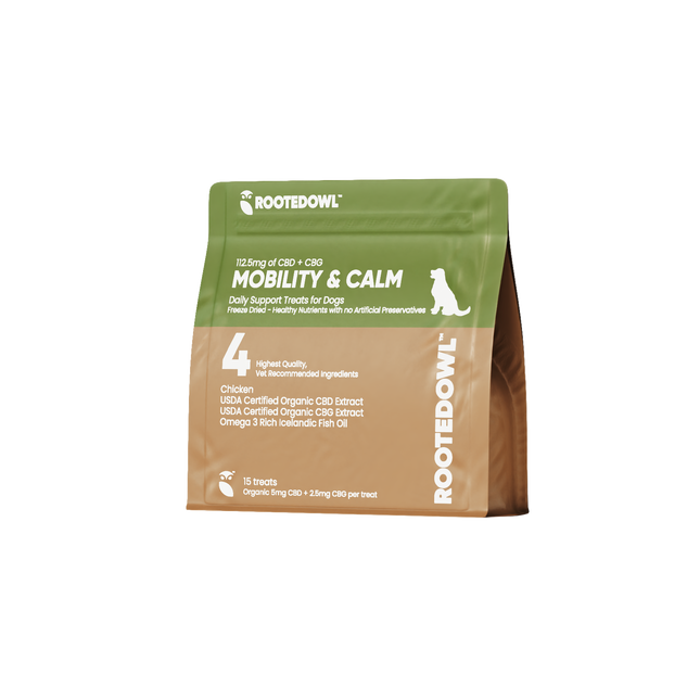 Mobility & Calm CBD + CBG Freeze-Dried Bites for Dogs - Chicken Protein - 15 Count - Pup List
