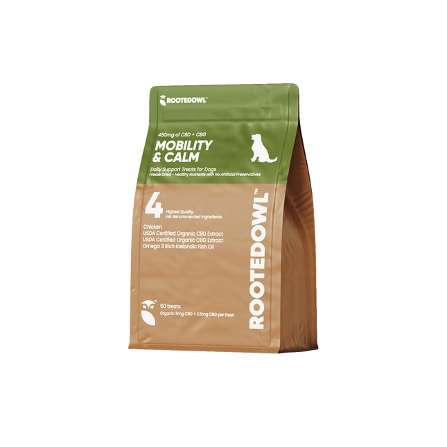 Mobility & Calm CBD + CBG Freeze-Dried Bites for Dogs - Chicken Protein - 60 Count - Pup List