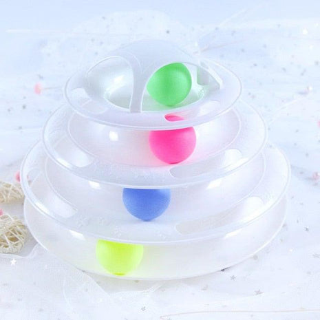 Interactive Cat Toy Amusement Plate Kitten Tower
