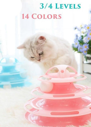 Interactive Cat Toy Amusement Plate Kitten Tower