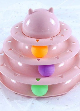 Interactive Cat Toy Amusement Plate Kitten Tower