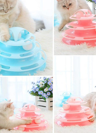 Interactive Cat Toy Amusement Plate Kitten Tower
