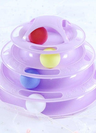 Interactive Cat Toy Amusement Plate Kitten Tower