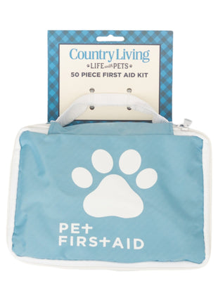 Country Living 50-Piece Pet Travel First Aid Kit for Emergencies, Safety, Adventure & On-the-Go Pet Care